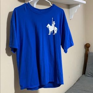 Extra large oversized blue t shirt